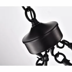 Edvivi Lighting 6-Light Matte Black And Vintage Wood Farmhouse Linear Chandelier Clear Glass -Ceiling Lighting Shop 3171f2ed0d684b74 0712 w800 h800 b0 p0