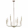 LNC Lighting LNC 8-Light Antique Gold Modern And Contemporary Linear Chaderlier 36"H