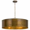 Cal Lighting 60W Rochefort Metal 5 Light Chandelier, Distress Gold Finish