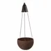 Glitzhome 30" Solar Lighted Hanging Plastic Basket/Planter
