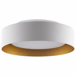 Bromi Design Lynch Flush Mount Ceiling Light, White & Gold