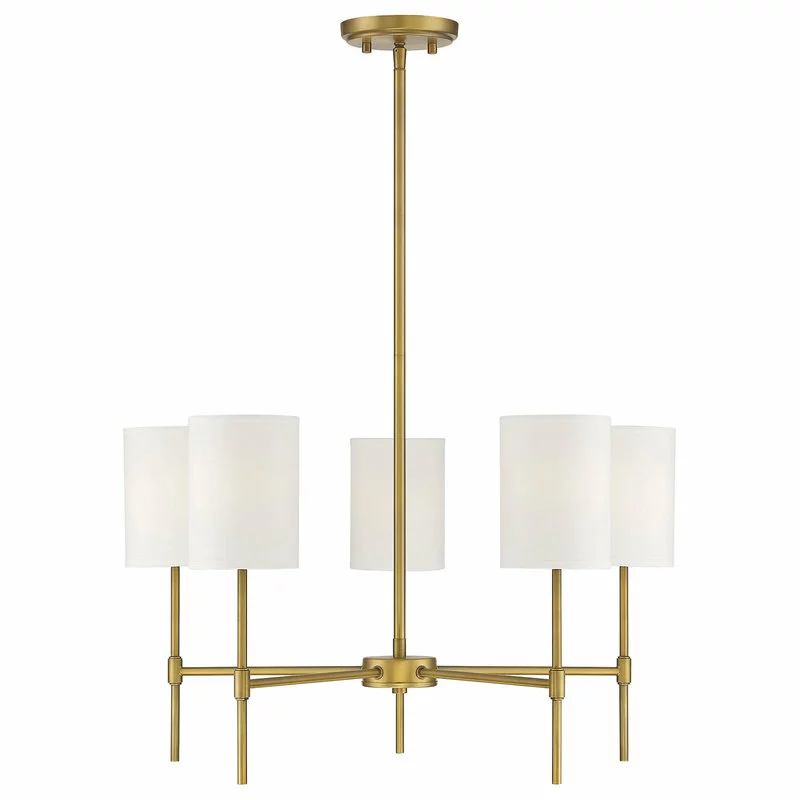 Trade Winds Lighting Trade Winds Leslie 5-Light Chandelier In Natural Brass 1 Trade Winds Lighting Trade Winds Leslie 5-Light Chandelier In Natural Brass