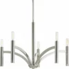 Progress Lighting 5-60W Candle Chandelier, Polished Nickel
