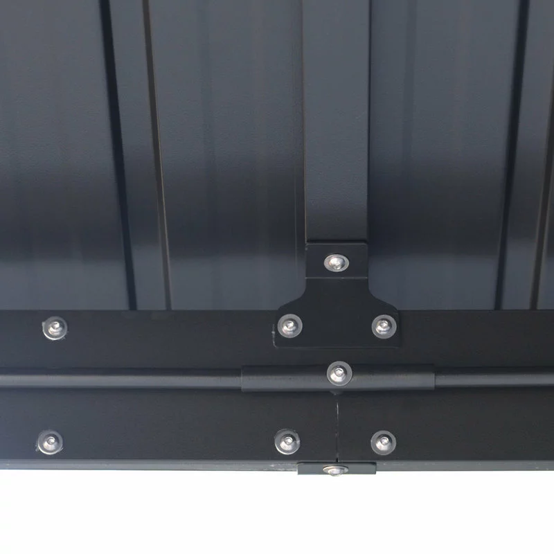 GDFStudio Hester Outdoor Modern Aluminum Hardtop Gazebo, Black 5 GDFStudio Hester Outdoor Modern Aluminum Hardtop Gazebo, Black - Image 5