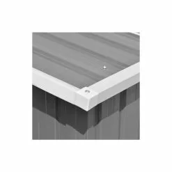 Vida XL International B.V. VidaXL Garden Shed 101.2"x154.3"x71.3" Metal Gray -Ceiling Lighting Shop 346128f5032ac765 8760 w800 h800 b0 p0