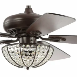 JONATHAN Y Joanna 52" 3-Light LED Ceiling Fan With Remote, Oil Rubbed Bronze 20 JONATHAN Y Joanna 52" 3-Light LED Ceiling Fan With Remote, Oil Rubbed Bronze -Ceiling Lighting Shop 34717d45030392cf 0707 w800 h800 b1 p0