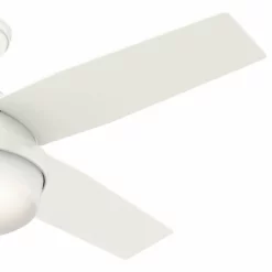 Hunter Fan Company 44" Dempsey Fresh White Ceiling Fan With Light/Remote -Ceiling Lighting Shop 357148a90f8fe020 9860 w800 h800 b1 p0