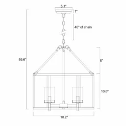 Edvivi Lighting 4-Light Oil Rubbed Bronze Hexagon Lantern Cage Chandelier Farmhouse -Ceiling Lighting Shop 37e180d90d8be101 0924 w800 h800 b0 p0