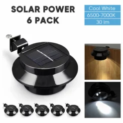 Yescom LED Solar Gutter Sensor Light Waterproof Garden Fence Stair Wall Lamps 6 Pack -Ceiling Lighting Shop 37f1239803c6a6e0 2329 w800 h800 b1 p0