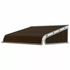 NuImage Awnings 1500 Series Aluminum Door Canopy 66"x42" Projection, Brown