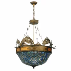 Meyda Lighting 30W Catch Of The Day Fishscale Inverted Pendant