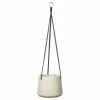 Serene Spaces Living Dark Gray Round Cement Hanging Planter, Medium