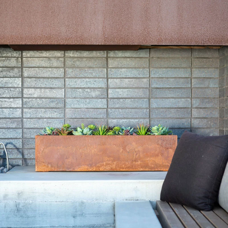 Veradek Metallic Series Corten Steel Window Box Planter, 36" 6 Veradek Metallic Series Corten Steel Window Box Planter, 36" - Image 6