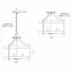 Kira Home Woodrow 15" Farmhouse Semi Flush Convertible Pendant Light, Wood Style -Ceiling Lighting Shop 3b5158e00da5deb0 8463 w800 h800 b1 p0