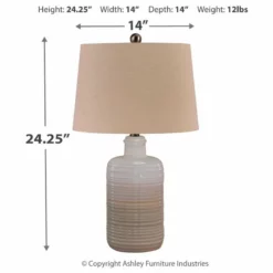 Ashley Furniture Industries Marnina Taupe 24" Ceramic Table Lamp Set Of 2 9 Ashley Furniture Industries Marnina Taupe 24" Ceramic Table Lamp Set Of 2 -Ceiling Lighting Shop 3bd1c7060f404306 8412 w800 h800 b1 p0
