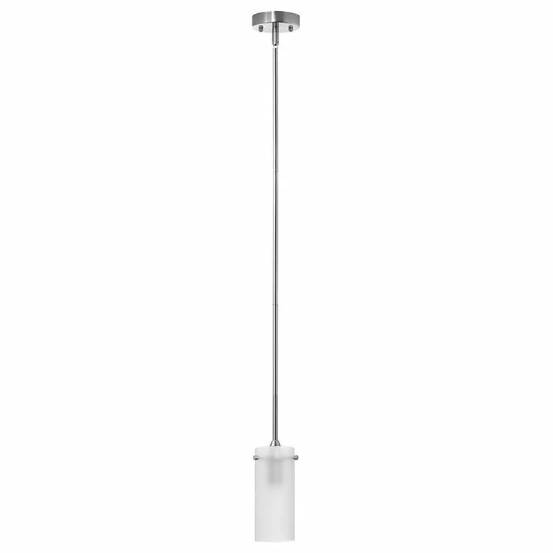 Linea Di Liara Effimero 1-Light Stem Hung Pendant Lamp, Frosted, Small, Brushed Nickel 3 Linea Di Liara Effimero 1-Light Stem Hung Pendant Lamp, Frosted, Small, Brushed Nickel - Image 3