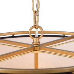 LNC Lighting LNC 4-Lights Black Drum Modern Antique Gold Chandelier For Living Room -Ceiling Lighting Shop 3c7113490020d944 9961 w800 h800 b0 p0