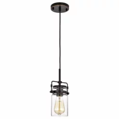 Edvivi Lighting 1-Light Oil Rubbed Bronze Pendant With Glass Jar Sconces -Ceiling Lighting Shop 3c9150290f8e889e 4525 w800 h800 b1 p0