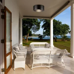 Globe Electric Teagan 1-Light Dark Bronze Outdoor Indoor Flush Mount Ceiling Light -Ceiling Lighting Shop 3df1fd860e20f159 0868 w800 h800 b0 p0