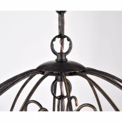Edvivi Lighting Dover 4-Light Antique Bronze Globe Cage Chandelier With Crystals, 16.5" -Ceiling Lighting Shop 3e81b6c807ac972a 2684 w800 h800 b0 p0