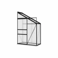 Vida XL International B.V. VidaXL Greenhouse Anthracite Aluminum 50.9 Ft³ Conservatory Garden Plant House