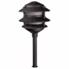 Best Pro Lighting 3 Tier Pagoda, Low Voltage Landscape Light, Black, Halogen