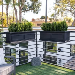 Veradek Brixton Window Box Planter With Bracket, 36", Black -Ceiling Lighting Shop 40a1e0d200ad6fc0 9970 w800 h800 b0 p0