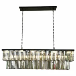 LightUpMyHome Rectangular Smoked Crystal Fringe Chandelier, 60" -Ceiling Lighting Shop 40b1473903ac77eb 7564 w800 h800 b1 p0
