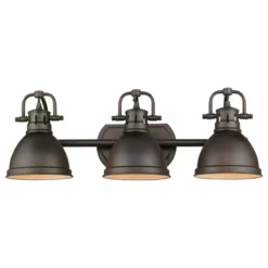 Golden Lighting Duncan 3-Light Vanity, Rubbed Bronze, Rubbed Bronze