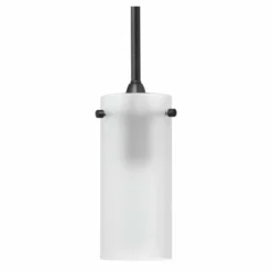 Linea Di Liara Effimero 1-Light Stem Hung Pendant Lamp, Frosted, Small, Black