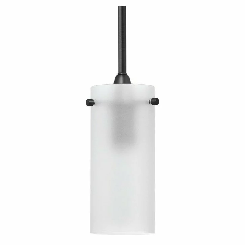 Linea Di Liara Effimero 1-Light Stem Hung Pendant Lamp, Frosted, Small, Black 1 Linea Di Liara Effimero 1-Light Stem Hung Pendant Lamp, Frosted, Small, Black
