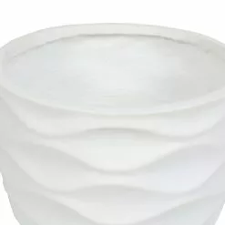 LuxenHome White Wavy Design Planter Large -Ceiling Lighting Shop 41f10490015b3a64 8978 w800 h800 b0 p0
