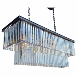 Lightupmyhome.com Lightupmyhome D'Angelo 40" Rectangular Crystal Fringe Chandelier -Ceiling Lighting Shop 4291baec02aba2aa 5840 w800 h800 b1 p0