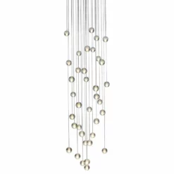 LightUpMyHome LightUpHome Orion 36 Light Glass LED Chandelier, Brushed Nickel, Round Canopy -Ceiling Lighting Shop 433181090a9ec4ff 8590 w800 h800 b1 p0