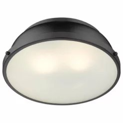 Golden Lighting Duncan 14" Flush Mount, Black With Matte Black Shade -Ceiling Lighting Shop 43a1d29e0df0fd81 4788 w800 h800 b1 p0
