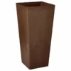 Arcadia Garden Products Contempo Tall Square Planter, Chocolate