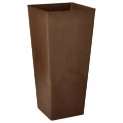 Arcadia Garden Products Contempo Tall Square Planter, Chocolate