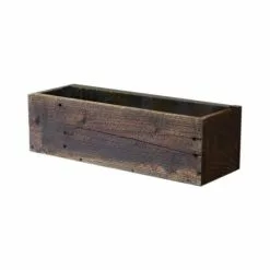 Red Oak Road 20" Rustic Farm Planters Box, Tall Version, Aged Rustic, 6"