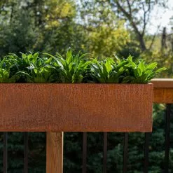 Veradek Metallic Series Corten Steel Railing Planter, 36" -Ceiling Lighting Shop 44c172910fa56216 4409 w800 h800 b0 p0