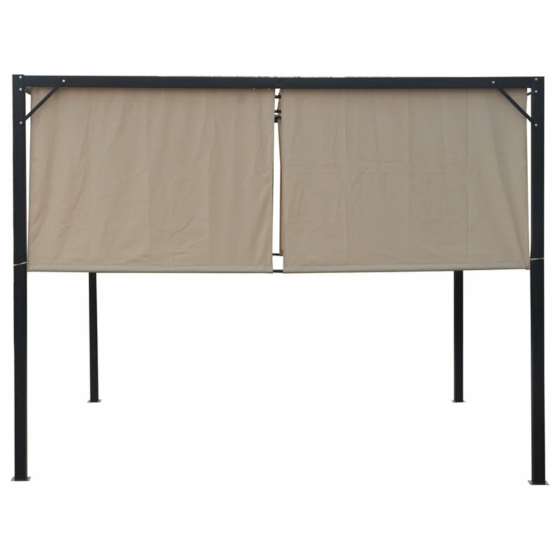 GDFStudio GDF Studio Wendy Outdoor Steel Framed 10' By 10' Gazebo, Beige 6 GDFStudio GDF Studio Wendy Outdoor Steel Framed 10' By 10' Gazebo, Beige - Image 6