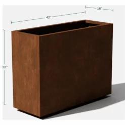 Veradek Metallic Series Corten Steel Span Planter, Large -Ceiling Lighting Shop 4561580903124dad 6724 w800 h800 b1 p0