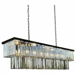 LightUpMyHome Rectangular Smoked Crystal Fringe Chandelier, 60" -Ceiling Lighting Shop 46914faf03ac77dc 7564 w800 h800 b1 p0