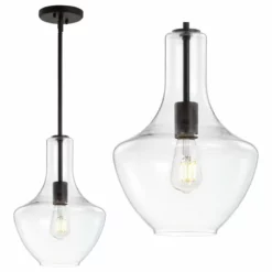 JONATHAN Y Watts 10.5" Glass, Metal LED Pendant, Oil Rubbed Bronze/Clear, Width: 10.5" 17 JONATHAN Y Watts 10.5" Glass, Metal LED Pendant, Oil Rubbed Bronze/Clear, Width: 10.5" -Ceiling Lighting Shop 48713e4602e031e7 1443 w800 h800 b1 p0