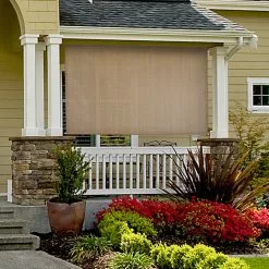 Keystone Fabrics Cordless Outdoor Sun Shade, Quartz, 84" W X 72" L -Ceiling Lighting Shop 48d13f7a0e74a6ed 3489 w800 h800 b0 p0