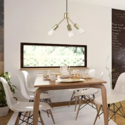 Globe Electric Novogratz X Globe Wyatt 3-Light Gold Chandelier With Matte Black Cloth Cord -Ceiling Lighting Shop 4991665e0f611ebd 4859 w800 h800 b0 p0