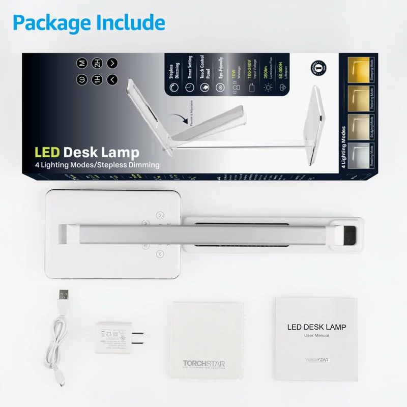 W86 Trading Co., LLC Dimmable LED Desk Lamp, 4 Lighting Modes, White 7 W86 Trading Co., LLC Dimmable LED Desk Lamp, 4 Lighting Modes, White - Image 7