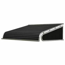 NuImage Awnings 1500 Series Aluminum Door Canopy 84"x42" Projection, Black