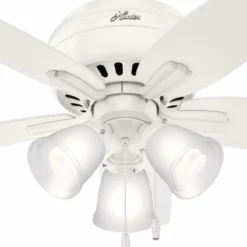 Hunter Fan Company 42" Newsome Low Profile Ceiling Fan With Light, Fresh White -Ceiling Lighting Shop 4db1a96f0f8fd3cb 6594 w800 h800 b0 p0