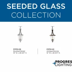 Progress Lighting 3-Light Foyer With Clear Seeded Glass Bowl, Brushed Nickel 5 Progress Lighting 3-Light Foyer With Clear Seeded Glass Bowl, Brushed Nickel -Ceiling Lighting Shop 4e91c6bf0f2428a6 8670 w800 h800 b0 p0