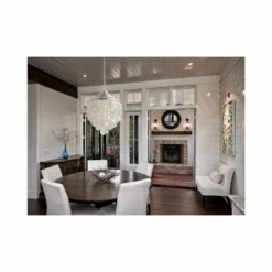 KOUBOO Round Chandelier With Capiz Shells, White -Ceiling Lighting Shop 4f419ecc0435d874 6908 w800 h800 b0 p0